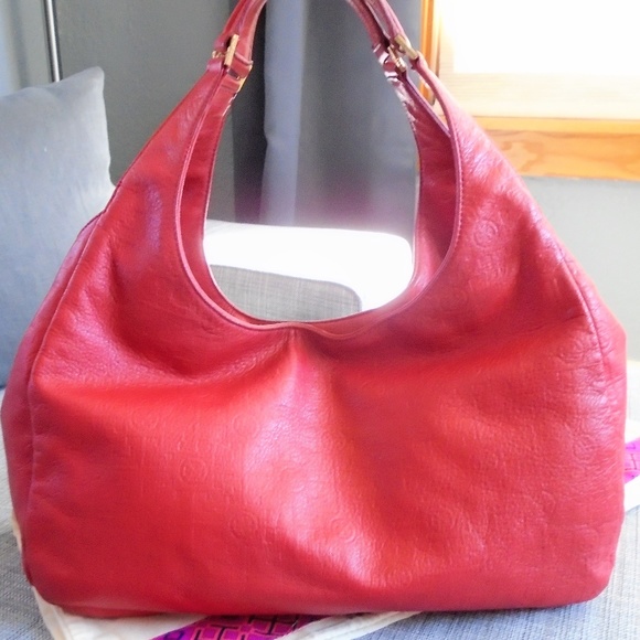 Tory Burch Dafina Leather Hobo Bag Red Handbags - Tory Burch Dafina Leather Hobo Bag Red